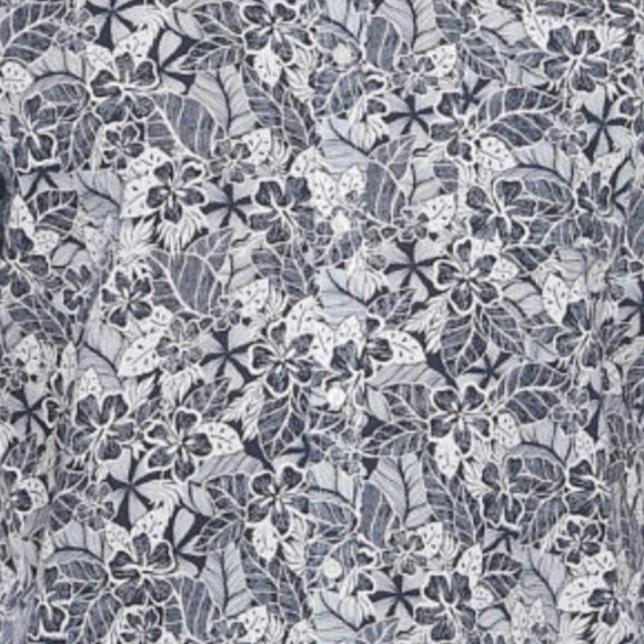 Plus Size Big & Tall Men's Short Sleeve Tropical Print Shirt 3X LT - Picture 4 of 6